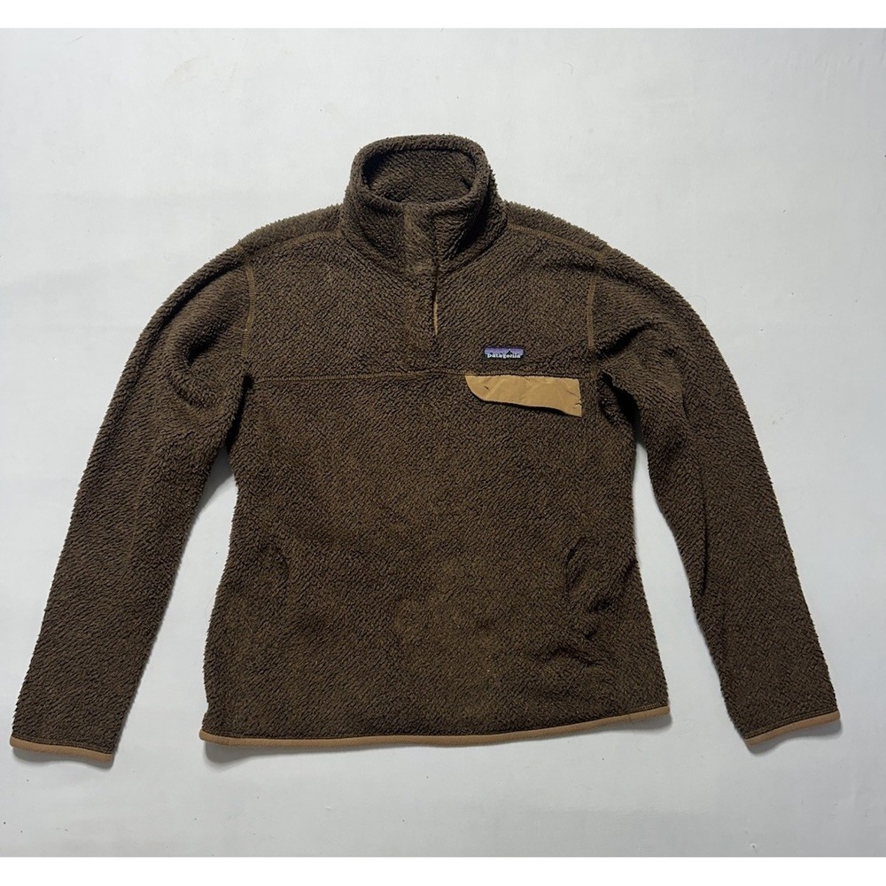 Patagonia Re-Tool Snap T Fleece Synchilla Womens Large Dark Brown Sweater